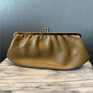 Tan Leather Clutch